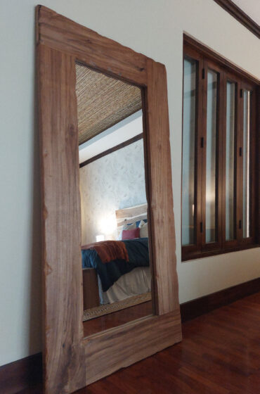 Large wooden mirror