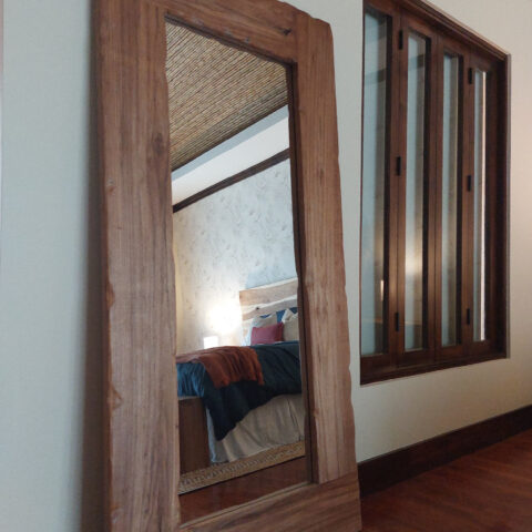 Large wooden mirror