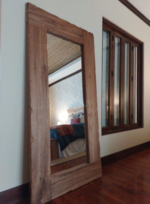 Large wooden mirror
