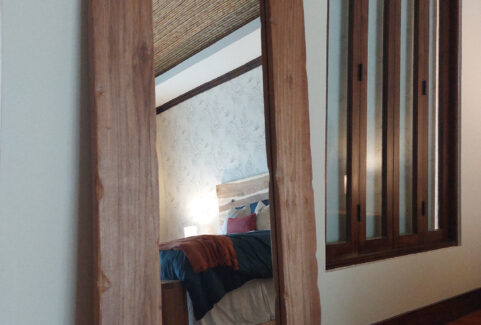 Large wooden mirror